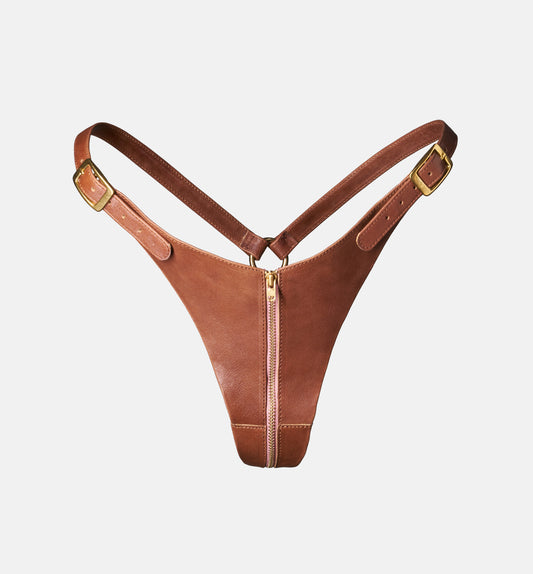 Brown Triangle Thong